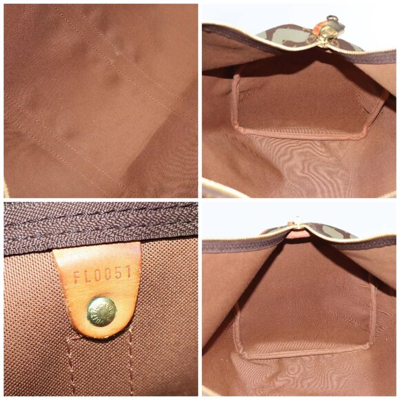 LOUIS VUITTON Monogram Graffiti Keepall 50 Boston Bag Khaki M92196 Auth 90286AV - Picture 15 of 16